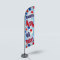 Sinonarui Happy 4th Of July Low Price Hot Selling Custom Pattern Beach Flags Feather Flags