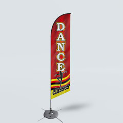 Sinonarui Dance Classes Low Price Hot Selling Custom Pattern Beach Flags Feather Flags