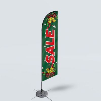 Sinonarui Christmas Sale Low Price Hot Selling Custom Pattern Beach Flags Feather Flags