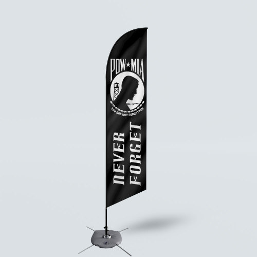 Sinonarui Pow-Mia Never Forget Low Price Hot Selling Custom Pattern Beach Flags Feather Flags