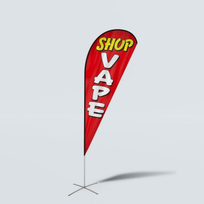 Sinonarui Stop Vape Low Price Hot Selling Custom Pattern Beach Flags Teardrop Flags