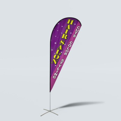 Sinonarui Hair Salon Low Price Hot Selling Custom Pattern Beach Flags Teardrop Flags