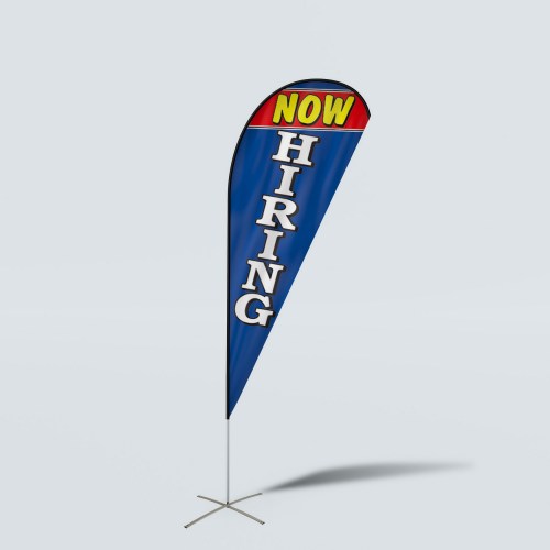 Sinonarui Now Hiring Low Price Hot Selling Custom Pattern Beach Flags Teardrop Flags