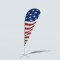 Sinonarui America Flag Low Price Hot Selling Custom Pattern Beach Flags Teardrop Flags