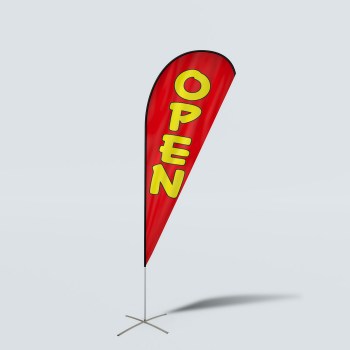Sinonarui Open Low Price Hot Selling Custom Pattern Beach Flags Teardrop Flags