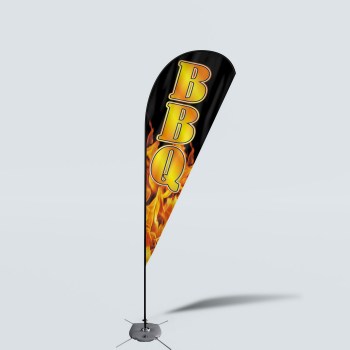 Sinonarui BBQ Low Price Hot Selling Custom Pattern Beach Flags Teardrop Flags
