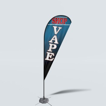 Sinonarui Shop Vape Low Price Hot Selling Custom Pattern Beach Flags Teardrop Flags