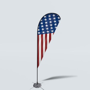 Sinonarui America Flag Low Price Hot Selling Custom Pattern Beach Flags Teardrop Flags