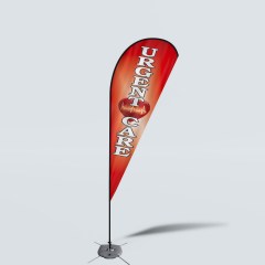 Sinonarui Urgent Care Low Price Hot Selling Custom Pattern Beach Flags Teardrop Flags