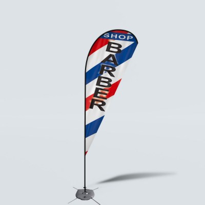 Sinonarui Shop Barber Low Price Hot Selling Custom Pattern Beach Flags Teardrop Flags