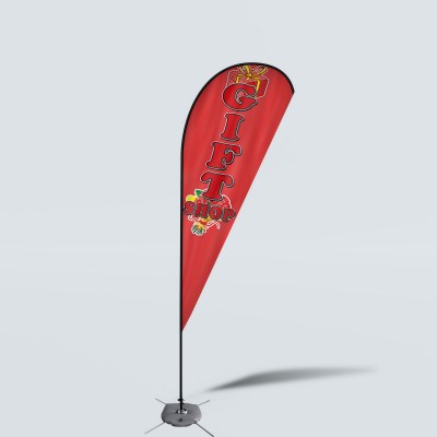Sinonarui Gift Shop Low Price Hot Selling Custom Pattern Beach Flags Teardrop Flags