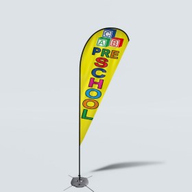 Sinonarui Pre-School Low Price Hot Selling Custom Pattern Beach Flags Teardrop Flags