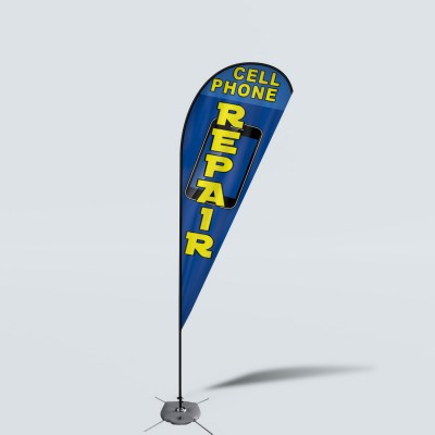 Sinonarui Cell Phone Repair Low Price Hot Selling Custom Pattern Beach Flags Teardrop Flags