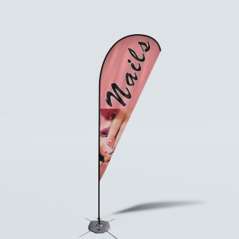 Sinonarui Nalis Low Price Hot Selling Custom Pattern Beach Flags Teardrop Flags