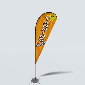 Sinonarui Tanning Salon Low Price Hot Selling Custom Pattern Beach Flags Teardrop Flags