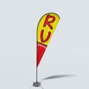 Sinonarui RV Parking Low Price Hot Selling Custom Pattern Beach Flags Teardrop Flags