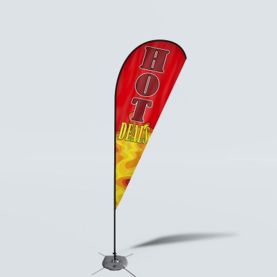 Sinonarui Hot Deals Low Price Hot Selling Custom Pattern Beach Flags Teardrop Flags