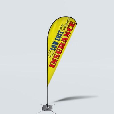 Sinonarui Low Cost Insurance Low Price Hot Selling Custom Pattern Beach Flags Teardrop Flags