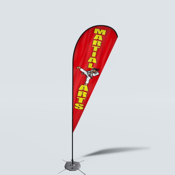 Sinonarui Martial Arts Low Price Hot Selling Custom Pattern Beach Flags Teardrop Flags