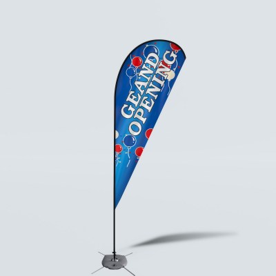 Sinonarui Grand Opening Low Price Hot Selling Custom Pattern Beach Flags Teardrop Flags