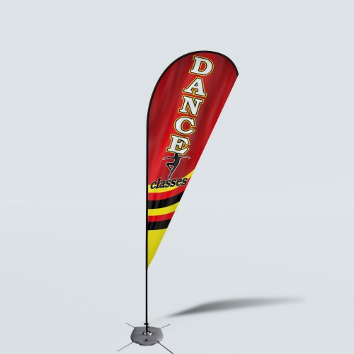 Sinonarui Dance Classes Low Price Hot Selling Custom Pattern Beach Flags Teardrop Flags