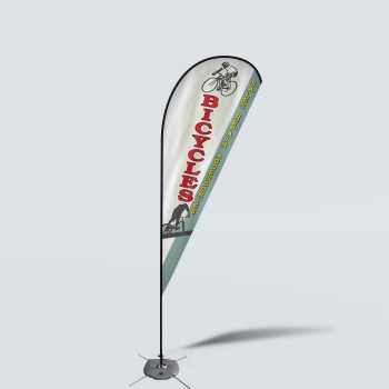 Sinonarui Bicycles Low Price Hot Selling Custom Pattern Beach Flags Teardrop Flags