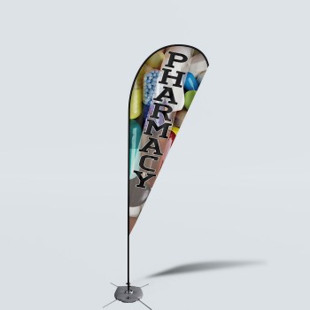 Sinonarui Pharmacy Low Price Hot Selling Custom Pattern Beach Flags Teardrop Flags