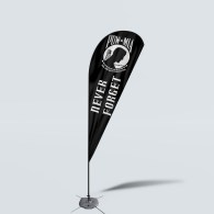 Sinonarui Pow-Mia Never Forget Low Price Hot Selling Custom Pattern Beach Flags Teardrop Flags