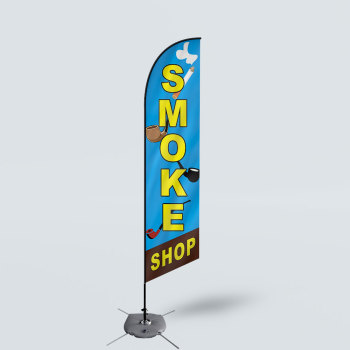 Sinonarui Smoke Shop Low Price Hot Selling Custom Pattern Beach Flags Feather Flags