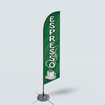 Sinonarui Espresso Low Price Hot Selling Custom Pattern Beach Flags Feather Flags