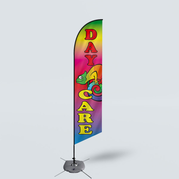 Sinonarui Day Care Low Price Hot Selling Custom Pattern Beach Flags Feather Flags