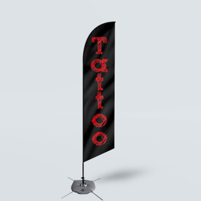 Sinonarui Tattoo Low Price Hot Selling Custom Pattern Beach Flags Feather Flags