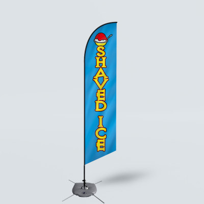 Sinonarui Shaved Ice Low Price Hot Selling Custom Pattern Beach Flags Feather Flags