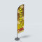 Sinonarui Kettle Corn Low Price Hot Selling Custom Pattern Beach Flags Feather Flags