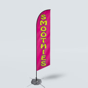 Sinonarui Smoothies Low Price Hot Selling Custom Pattern Beach Flags Feather Flags