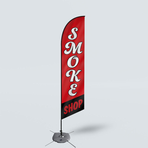 Sinonarui Smoke Shop Low Price Hot Selling Custom Pattern Beach Flags Feather Flags
