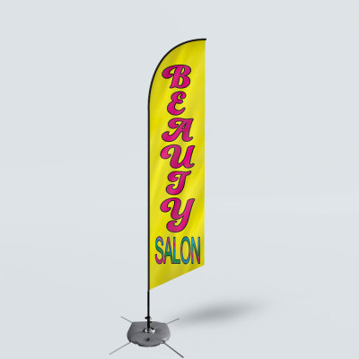 Sinonarui Beauty Salon Low Price Hot Selling Custom Pattern Beach Flags Feather Flags
