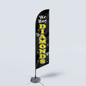 Sinonarui We Buy Diamonds Low Price Hot Selling Custom Pattern Beach Flags Feather Flags