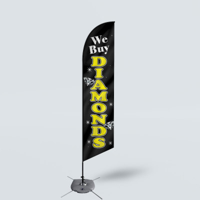 Sinonarui We Buy Diamonds Low Price Hot Selling Custom Pattern Beach Flags Feather Flags