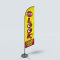 Sinonarui Stop Look Save Here Low Price Hot Selling Custom Pattern Beach Flags Feather Flags