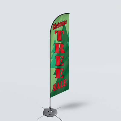 Sinonarui Christmas Tree Sale Low Price Hot Selling Custom Pattern Beach Flags Feather Flags