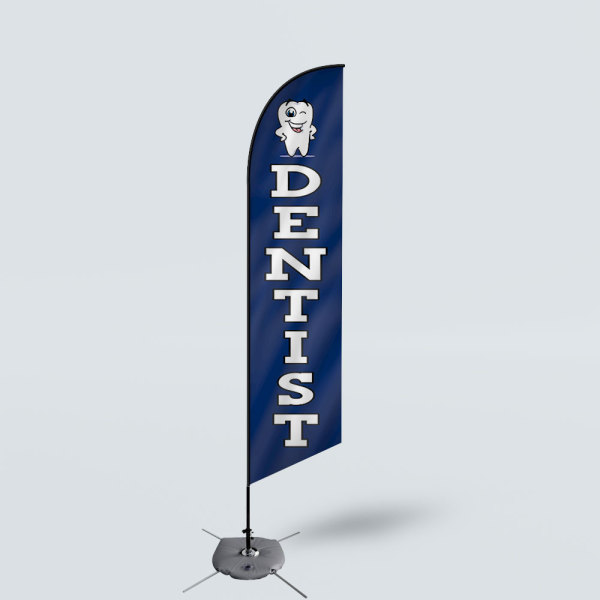 Sinonarui Dentist Low Price Hot Selling Custom Pattern Beach Flags Feather Flags
