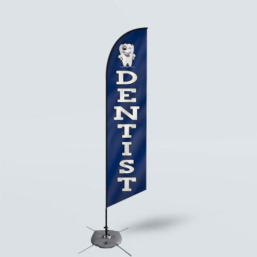 Sinonarui Dentist Low Price Hot Selling Custom Pattern Beach Flags Feather Flags