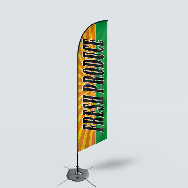 Sinonarui Fresh Produce Low Price Hot Selling Custom Pattern Beach Flags Feather Flags