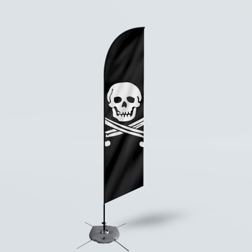 Sinonarui Skull Low Price Hot Selling Custom Pattern Beach Flags Feather Flags
