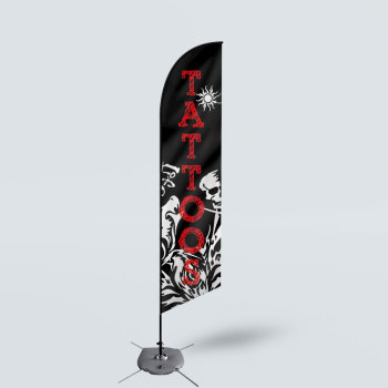 Sinonarui Tattoos Low Price Hot Selling Custom Pattern Beach Flags Feather Flags