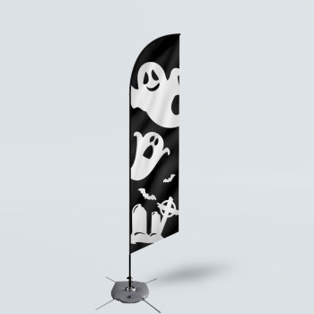 Sinonarui Halloween Low Price Hot Selling Custom Pattern Beach Flags Feather Flags