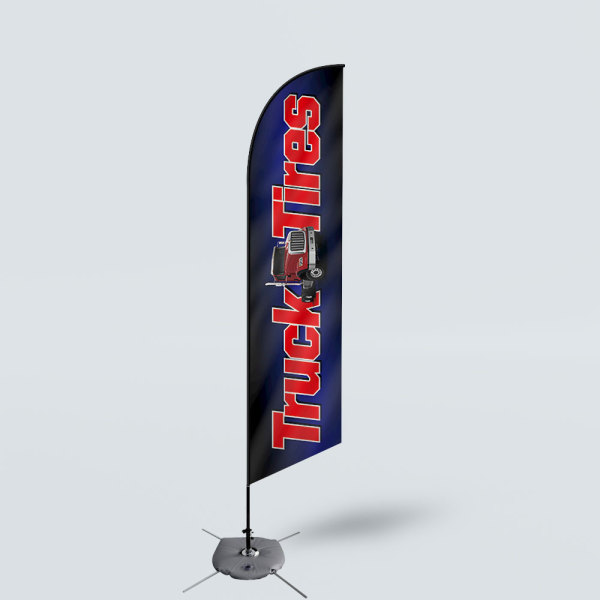 Sinonarui Truck Tires Low Price Hot Selling Custom Pattern Beach Flags Feather Flags