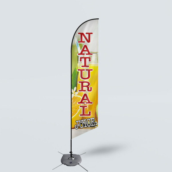 Sinonarui Natural Juice Low Price Hot Selling Custom Pattern Beach Flags Feather Flags