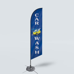 Sinonarui Car Wash Low Price Hot Selling Custom Pattern Beach Flags Feather Flags